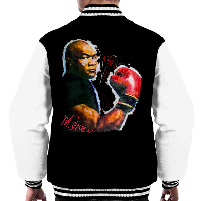 Sidney Maurer Original Portrait Of Boxer George Foreman Men's Varsity Jacket