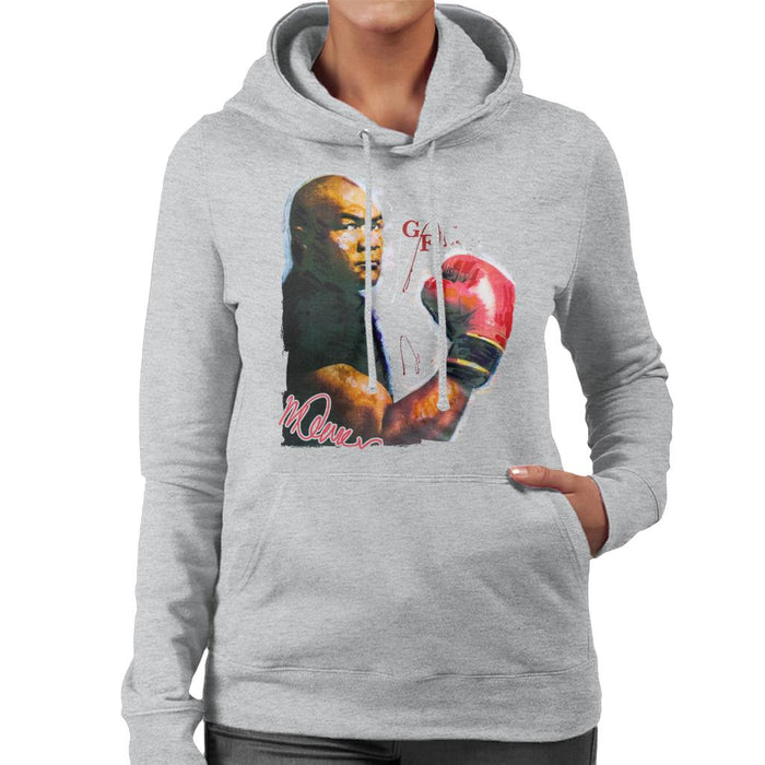 Sidney Maurer Original Portrait Of Boxer George Foreman Women's Hooded Sweatshirt