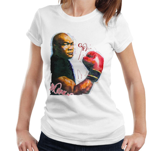 Sidney Maurer Original Portrait Of Boxer George Foreman Women's T-Shirt
