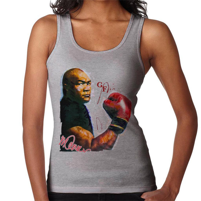 Sidney Maurer Original Portrait Of Boxer George Foreman Women's Vest
