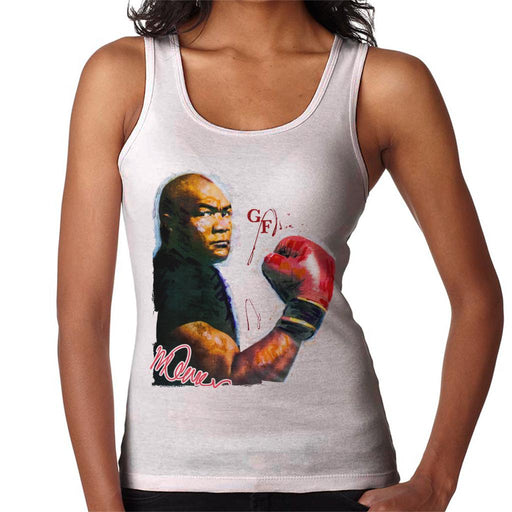 Sidney Maurer Original Portrait Of Boxer George Foreman Women's Vest