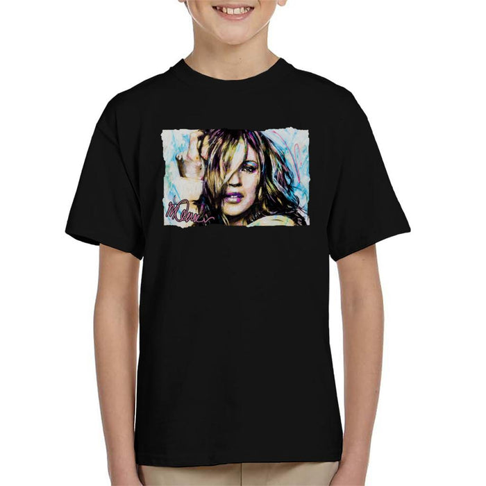 Sidney Maurer Original Portrait Of Model Kate Moss Kid's T-Shirt