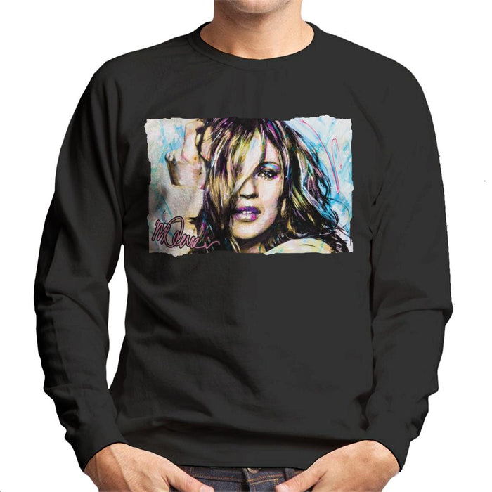 Sidney Maurer Original Portrait Of Model Kate Moss Men's Sweatshirt