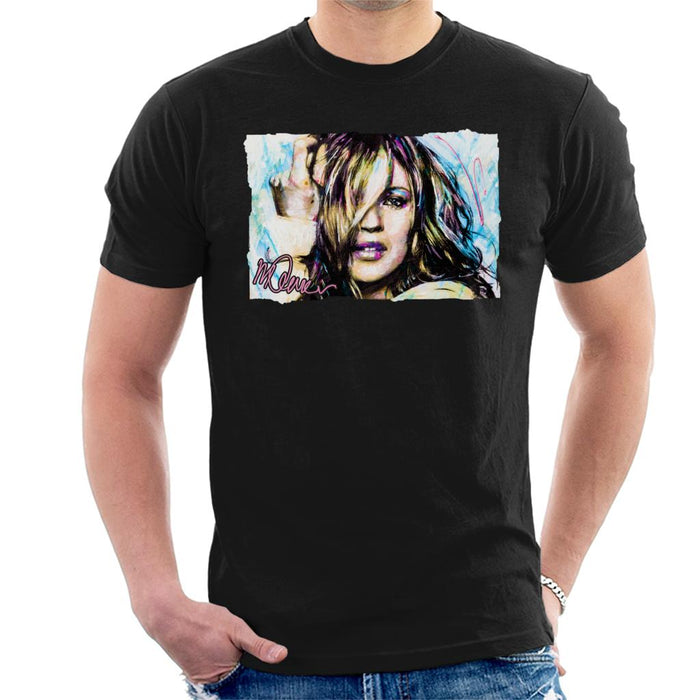 Sidney Maurer Original Portrait Of Model Kate Moss Men's T-Shirt