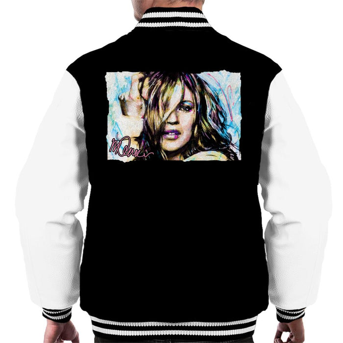 Sidney Maurer Original Portrait Of Model Kate Moss Men's Varsity Jacket