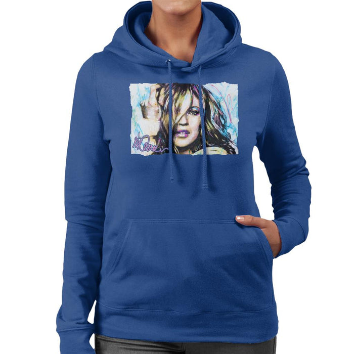 Sidney Maurer Original Portrait Of Model Kate Moss Women's Hooded Sweatshirt