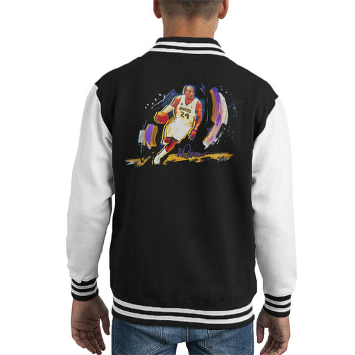 Sidney Maurer Original Portrait Of Basketballer Kobe Bryant Kid's Varsity Jacket