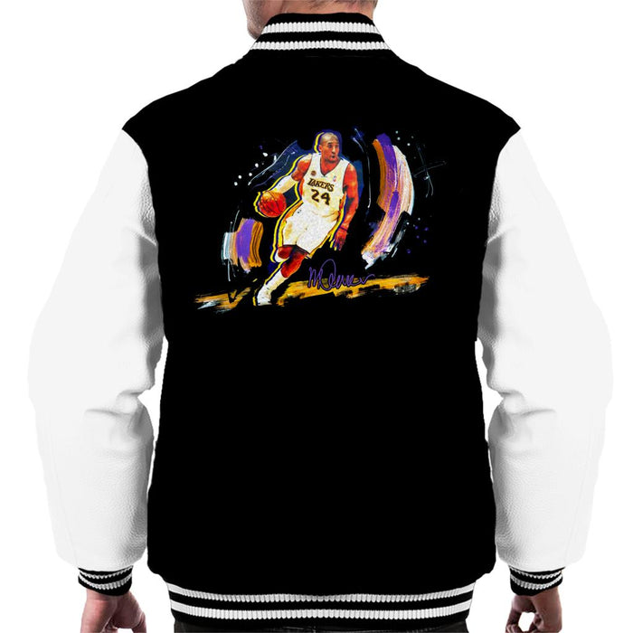 Sidney Maurer Original Portrait Of Basketballer Kobe Bryant Men's Varsity Jacket