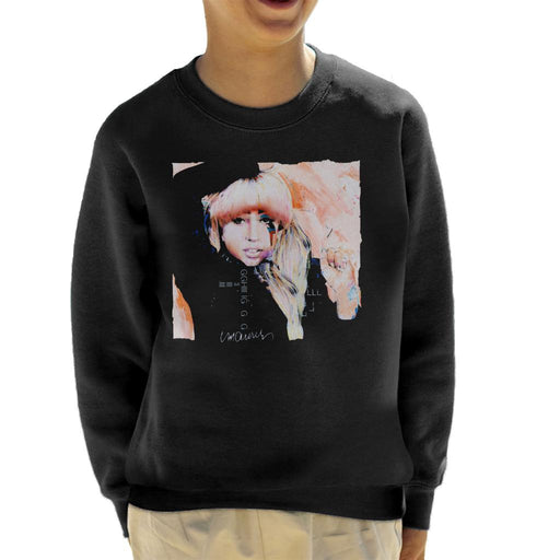 Sidney Maurer Original Portrait Of Singer Lady Gaga Kid's Sweatshirt