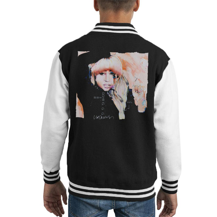 Sidney Maurer Original Portrait Of Singer Lady Gaga Kid's Varsity Jacket