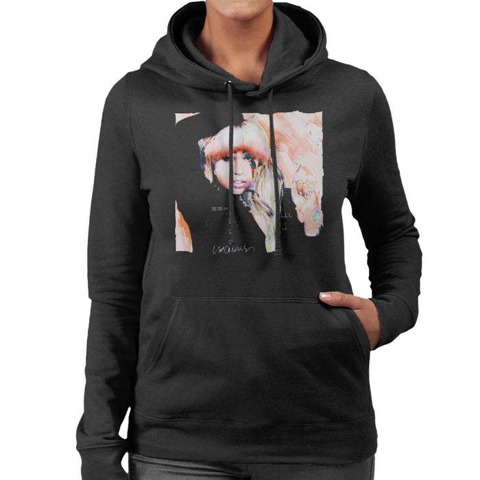 Sidney Maurer Original Portrait Of Singer Lady Gaga Women's Hooded Sweatshirt