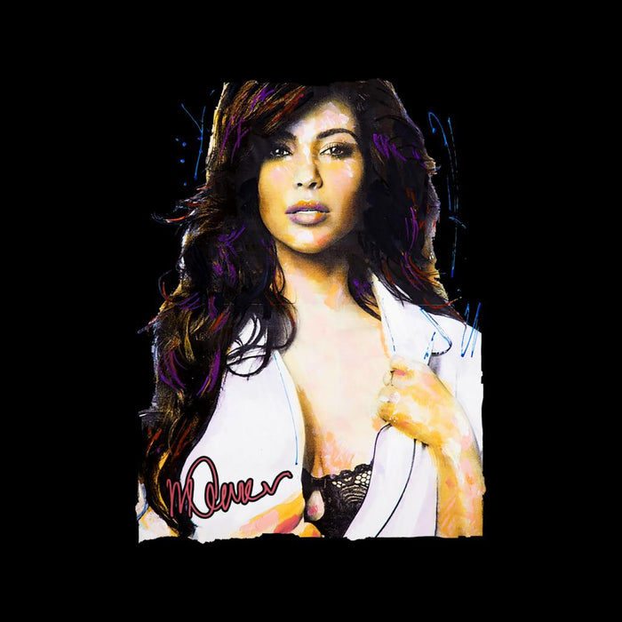 Sidney Maurer Original Portrait Of Reality Star Kim Kardashian Kid's Sweatshirt
