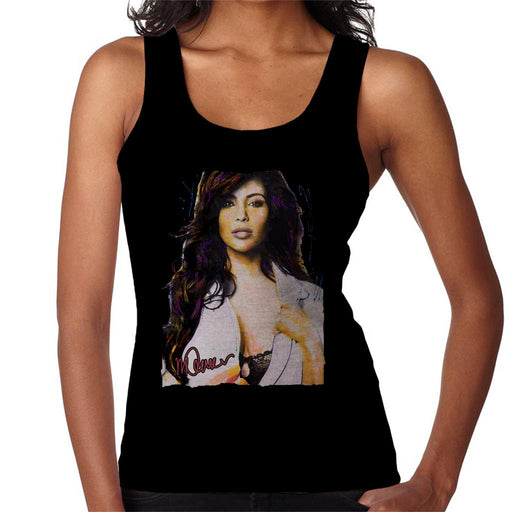 Sidney Maurer Original Portrait Of Reality Star Kim Kardashian Women's Vest