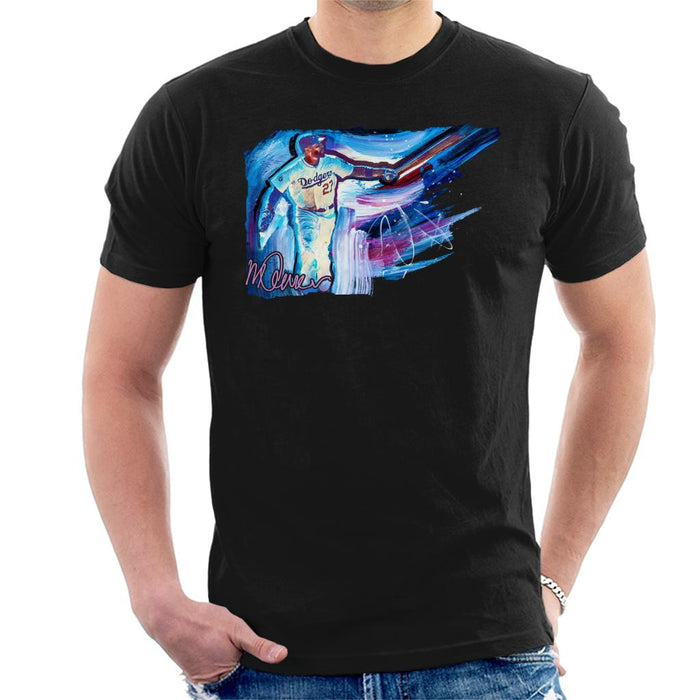 Sidney Maurer Original Portrait Of Dodgers Star Matt Kemp Men's T-Shirt