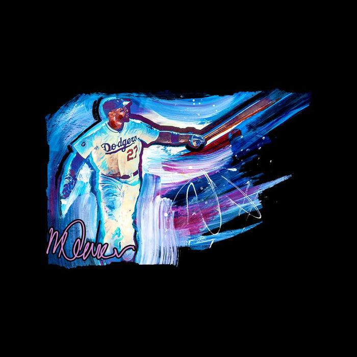 Sidney Maurer Original Portrait Of Dodgers Star Matt Kemp Kid's Sweatshirt