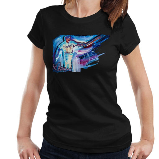 Sidney Maurer Original Portrait Of Dodgers Star Matt Kemp Women's T-Shirt