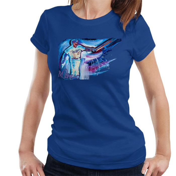 Sidney Maurer Original Portrait Of Dodgers Star Matt Kemp Women's T-Shirt