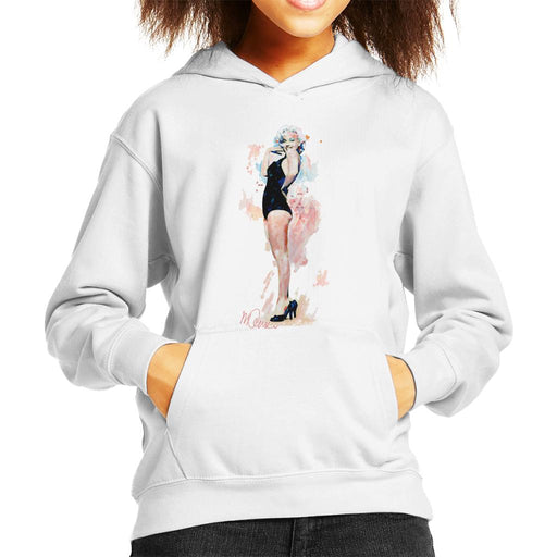 Sidney Maurer Original Portrait Of Model Marilyn Monroe Kid's Hooded Sweatshirt