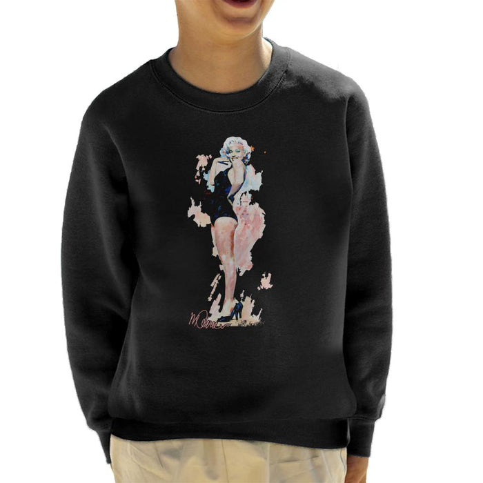 Sidney Maurer Original Portrait Of Model Marilyn Monroe Kid's Sweatshirt