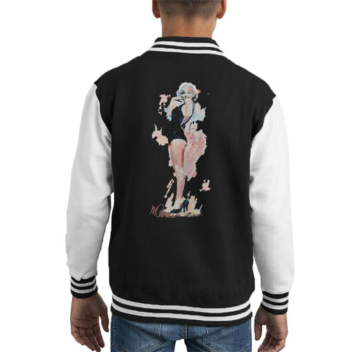 Sidney Maurer Original Portrait Of Model Marilyn Monroe Kid's Varsity Jacket