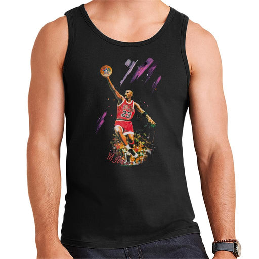 Sidney Maurer Original Portrait Of Bulls Star Michael Jordan Men's Vest