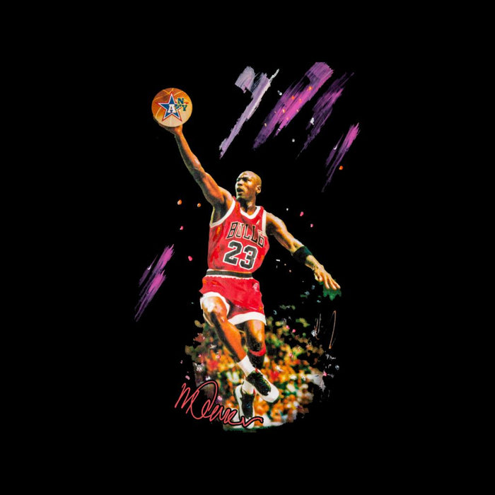 Sidney Maurer Original Portrait Of Bulls Star Michael Jordan Men's Sweatshirt