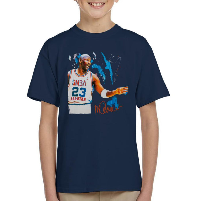 Sidney Maurer Original Portrait Of NBA All Star Michael Jordan Kid's T-Shirt