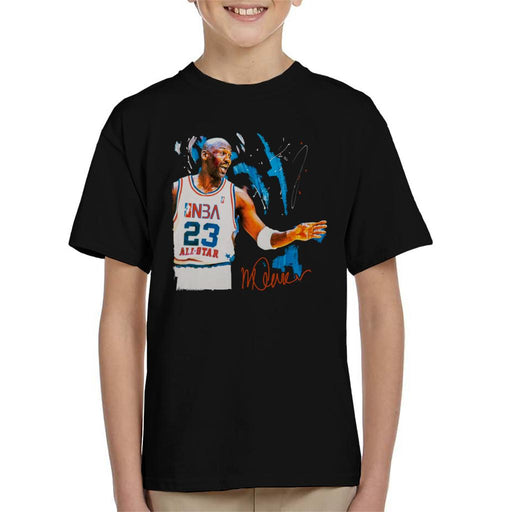 Sidney Maurer Original Portrait Of NBA All Star Michael Jordan Kid's T-Shirt