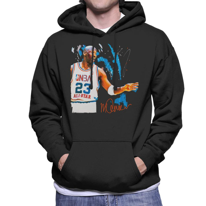 Sidney Maurer Original Portrait Of NBA All Star Michael Jordan Men's Hooded Sweatshirt