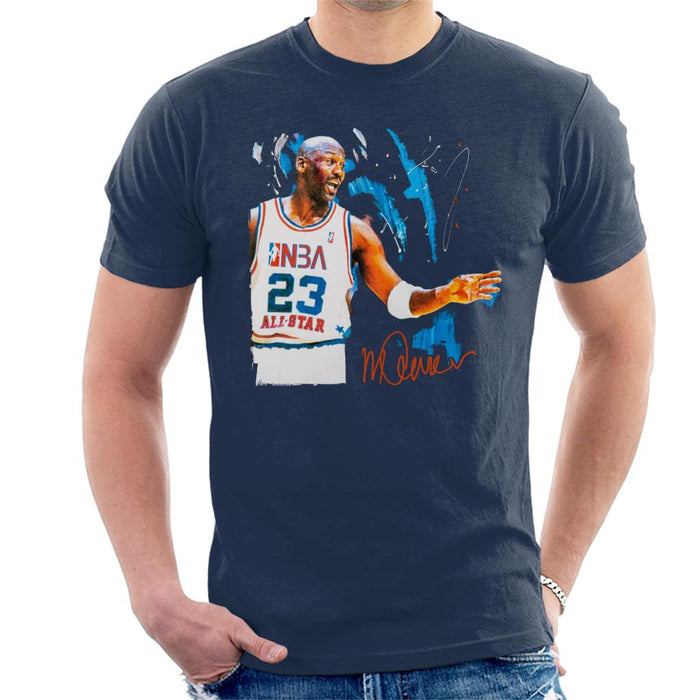 Sidney Maurer Original Portrait Of NBA All Star Michael Jordan Men's T-Shirt