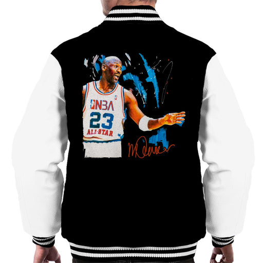 Sidney Maurer Original Portrait Of NBA All Star Michael Jordan Men's Varsity Jacket