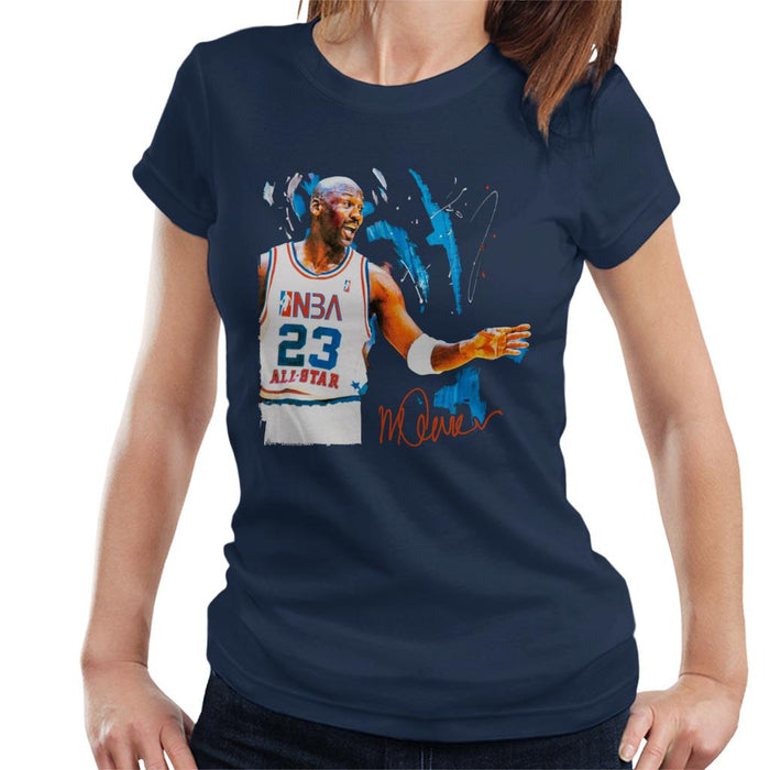 Sidney Maurer Original Portrait Of NBA All Star Michael Jordan Women's T-Shirt