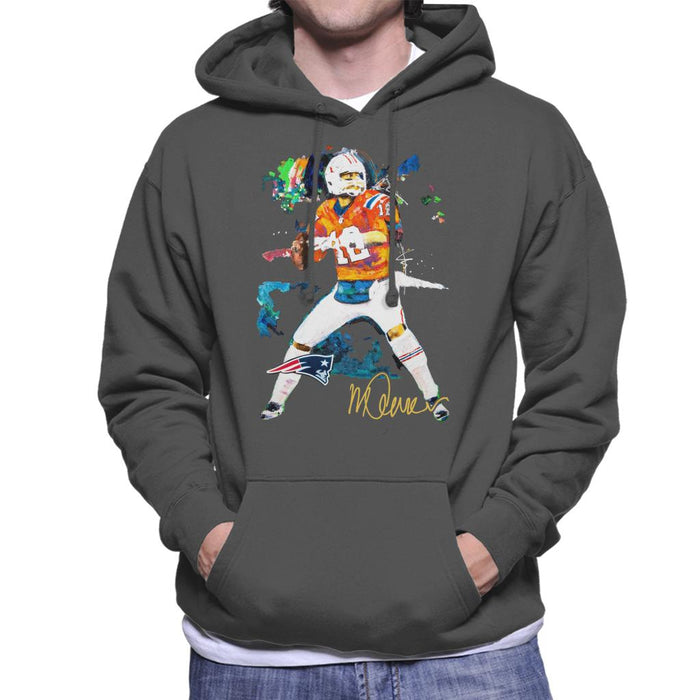 Sidney Maurer Original Portrait Of Patriots Star Tom Brady Men's Hooded Sweatshirt