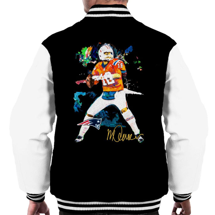 Sidney Maurer Original Portrait Of Patriots Star Tom Brady Men's Varsity Jacket