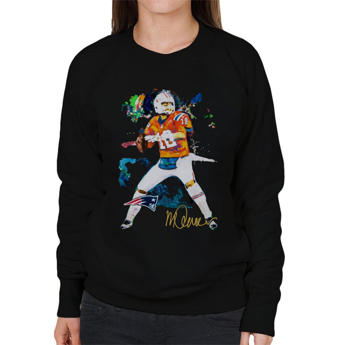 Sidney Maurer Original Portrait Of Patriots Star Tom Brady Women's Sweatshirt