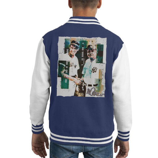 Sidney Maurer Original Portrait Of Ted Williams And Babe Ruth Kid's Varsity Jacket