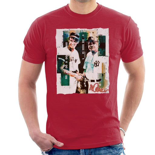 Sidney Maurer Original Portrait Of Ted Williams And Babe Ruth Men's T-Shirt