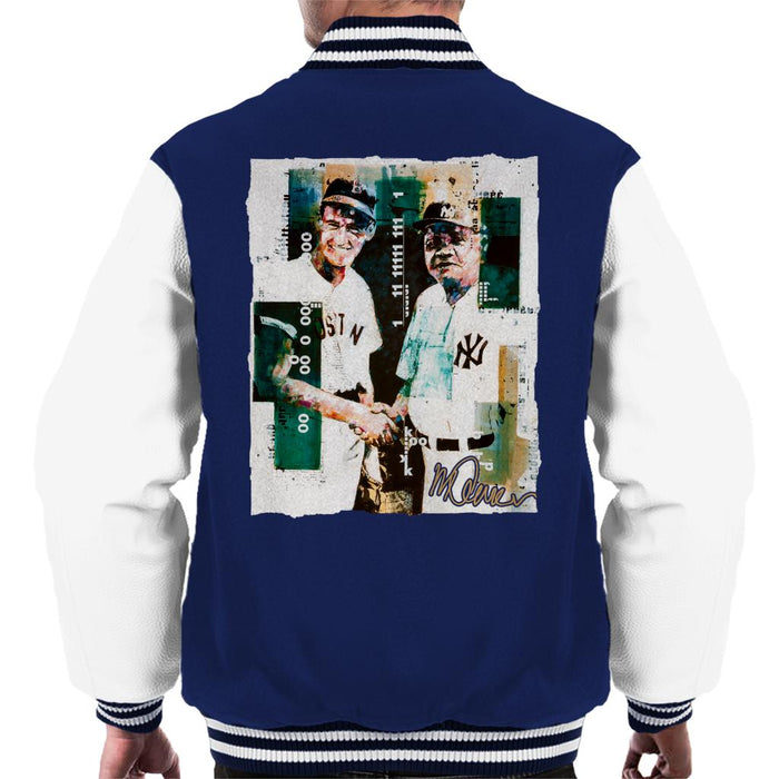 Sidney Maurer Original Portrait Of Ted Williams And Babe Ruth Men's Varsity Jacket