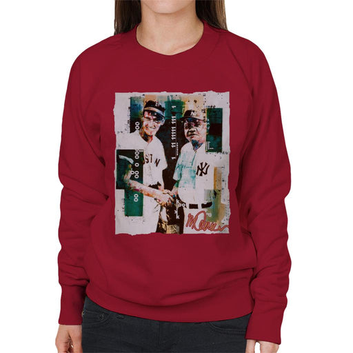 Sidney Maurer Original Portrait Of Ted Williams And Babe Ruth Women's Sweatshirt
