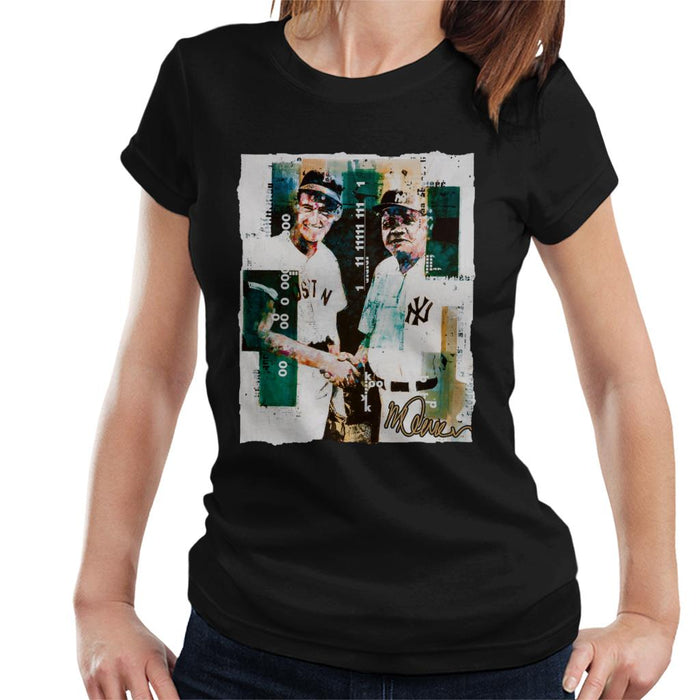 Sidney Maurer Original Portrait Of Ted Williams And Babe Ruth Women's T-Shirt