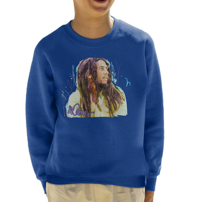 Sidney Maurer Original Portrait Of Musician Bob Marley Kid's Sweatshirt
