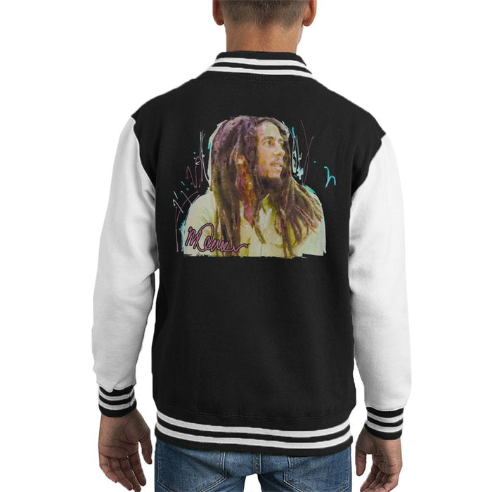 Sidney Maurer Original Portrait Of Musician Bob Marley Kid's Varsity Jacket