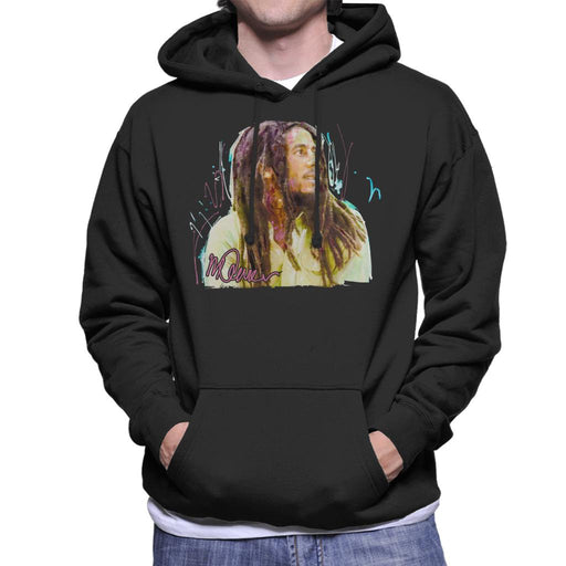 Sidney Maurer Original Portrait Of Musician Bob Marley Men's Hooded Sweatshirt
