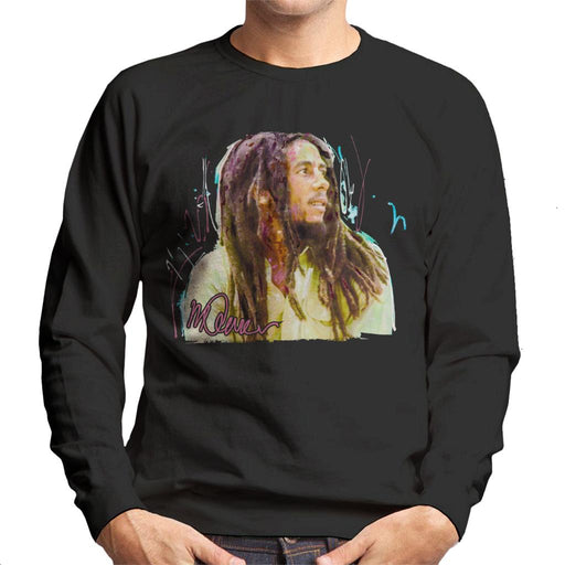 Sidney Maurer Original Portrait Of Musician Bob Marley Men's Sweatshirt