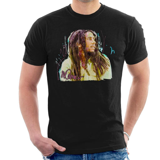 Sidney Maurer Original Portrait Of Musician Bob Marley Men's T-Shirt