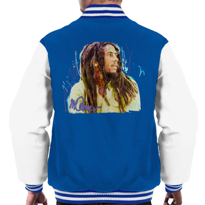Sidney Maurer Original Portrait Of Musician Bob Marley Men's Varsity Jacket