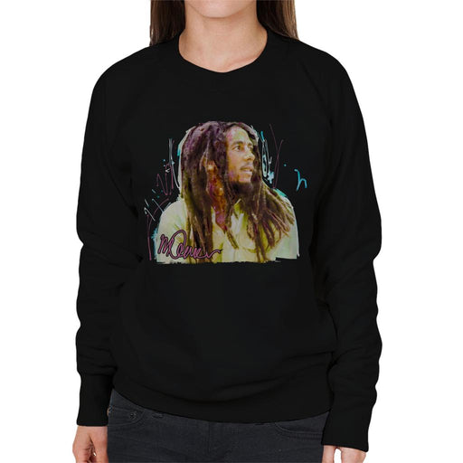 Sidney Maurer Original Portrait Of Musician Bob Marley Women's Sweatshirt