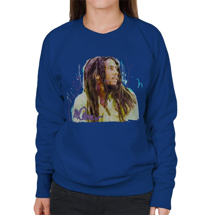 Sidney Maurer Original Portrait Of Musician Bob Marley Women's Sweatshirt