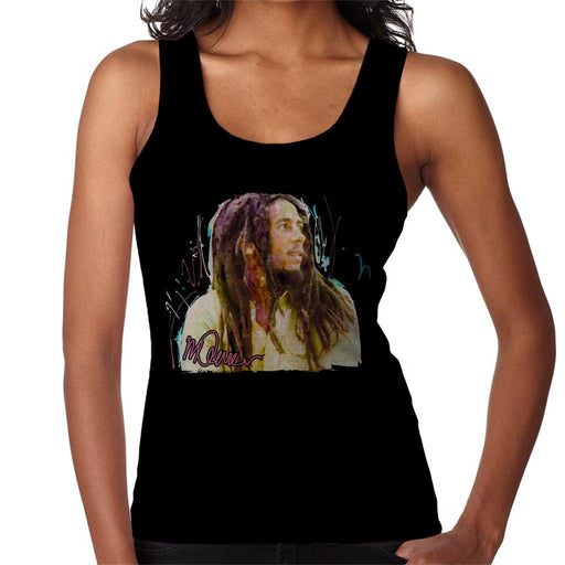 Sidney Maurer Original Portrait Of Musician Bob Marley Women's Vest