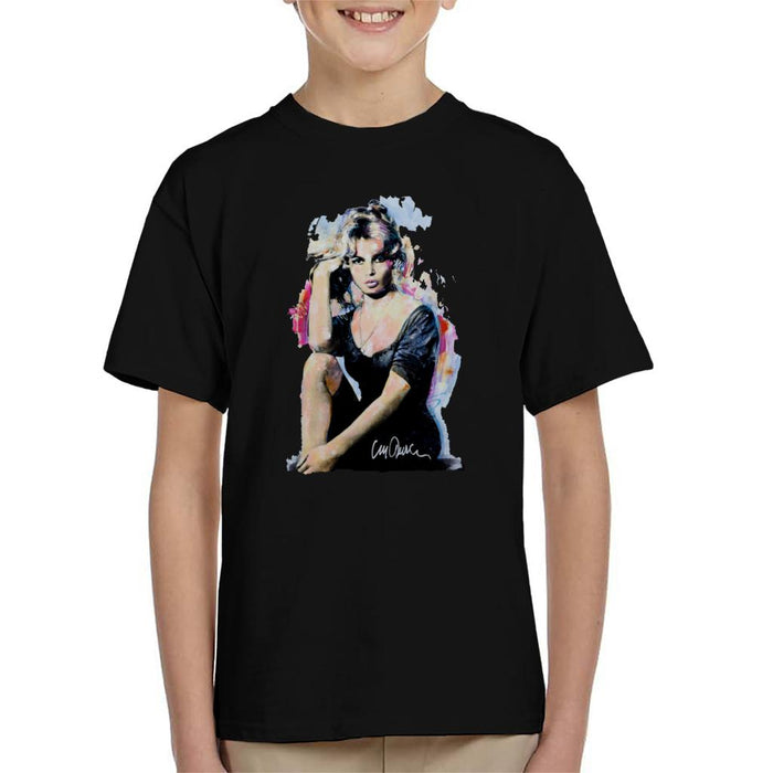 Sidney Maurer Original Portrait Of Actress Brigitte Bardot Kid's T-Shirt